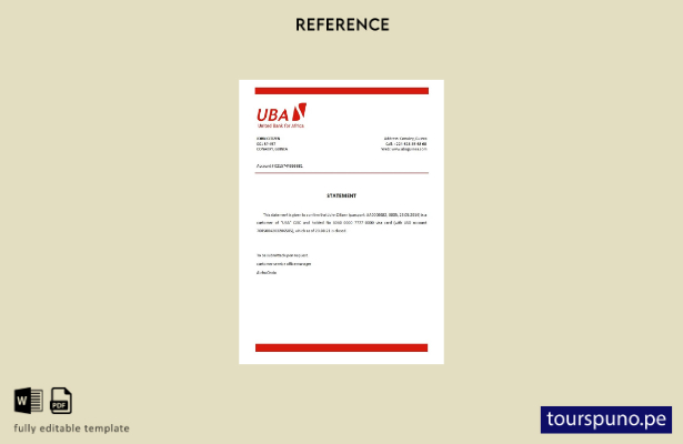 plantilla de referencia de cierre de Guinea UBA lista para imprimir